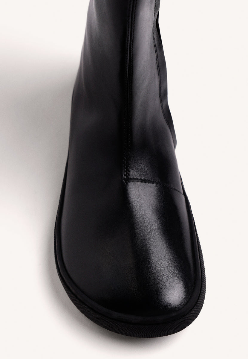 STIVALI BAREFOOT NERI IN PELLE