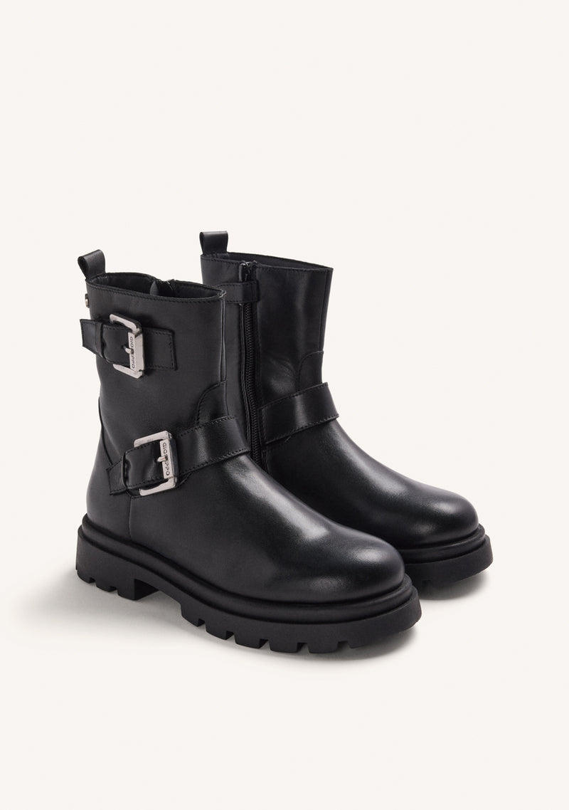 LEATHER BOOTS WITH ZIPPER