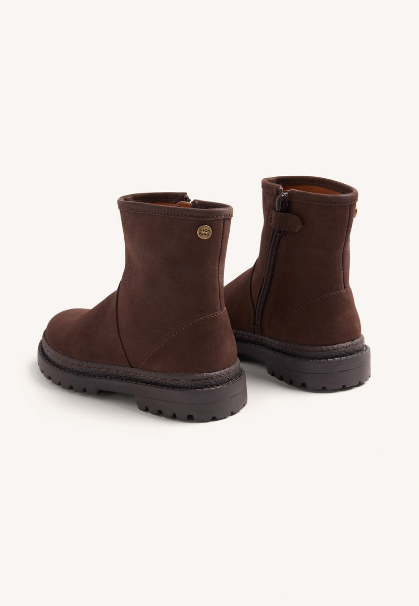 LEATHER ZIPPER BOOTS