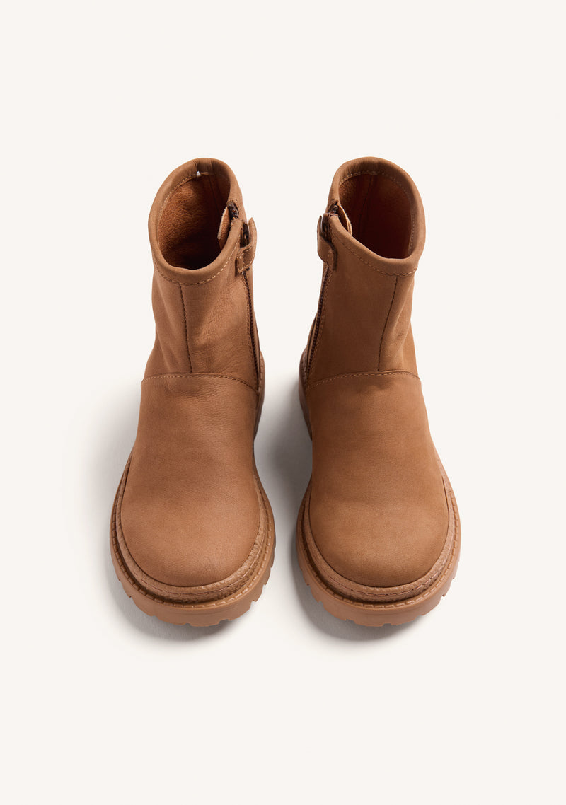 LEATHER ZIPPER BOOTS