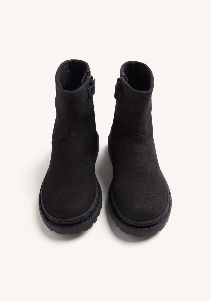 LEATHER ZIPPER BOOTS