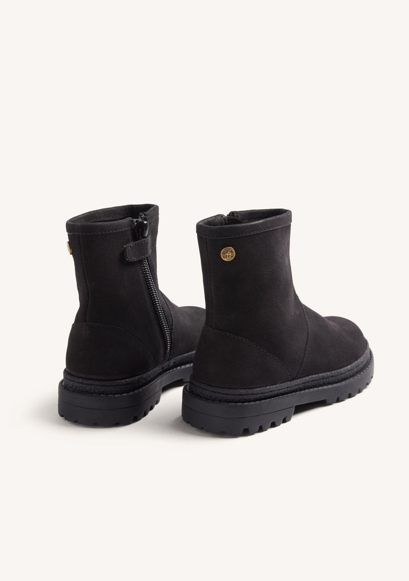LEATHER ZIPPER BOOTS