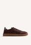 BROWN SHINY LEATHER SNEAKERS