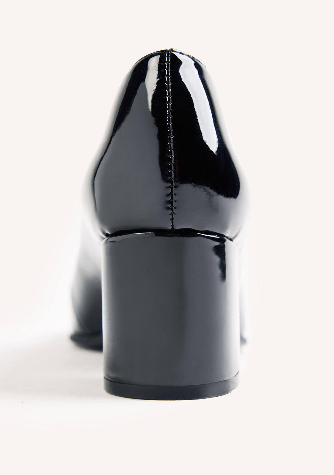 BLACK PATENT EFFECT HEEL SHOES