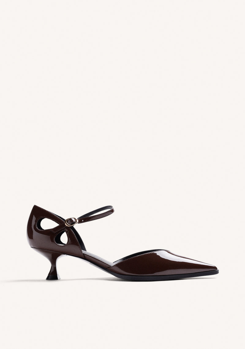 SCARPE CON TACCO MARRONI