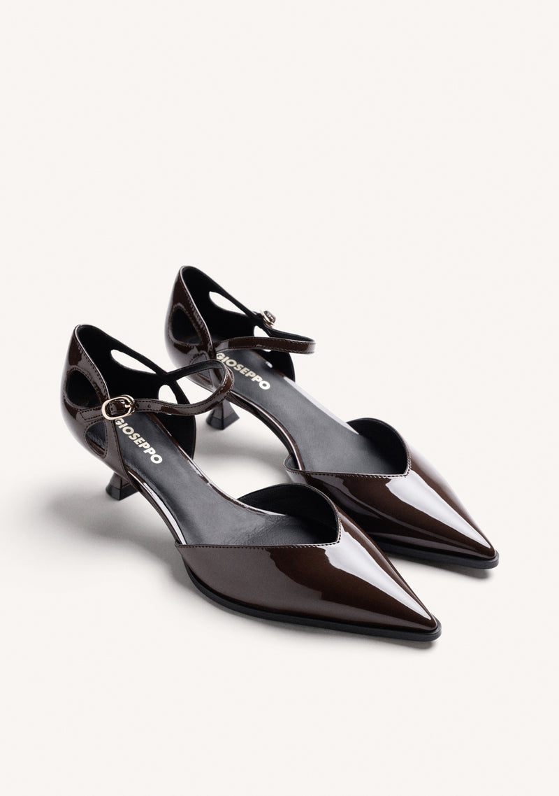 SCARPE CON TACCO MARRONI