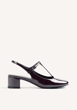 CHAUSSURES BORDEAUX MARY-JANE EFFET VERNIS