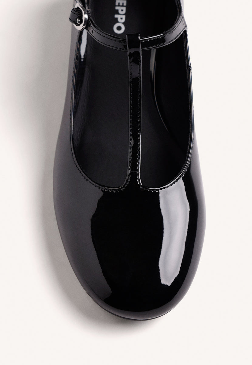 ZAPATOS NEGRO MARY-JANE EFECTO CHAROL