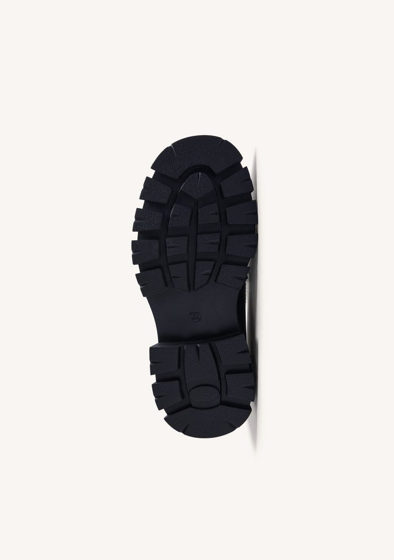 BLACK STUDDED LOAFERS