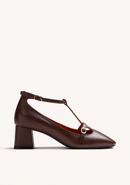 SCARPE CON TACCO MARRONI