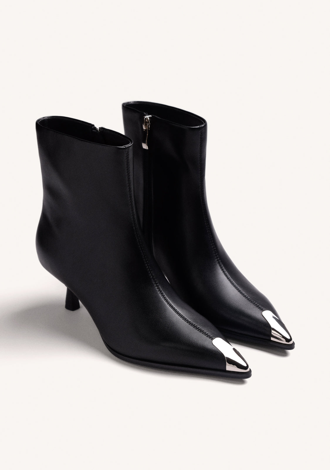 BLACK KITTEN ANKLE BOOTS