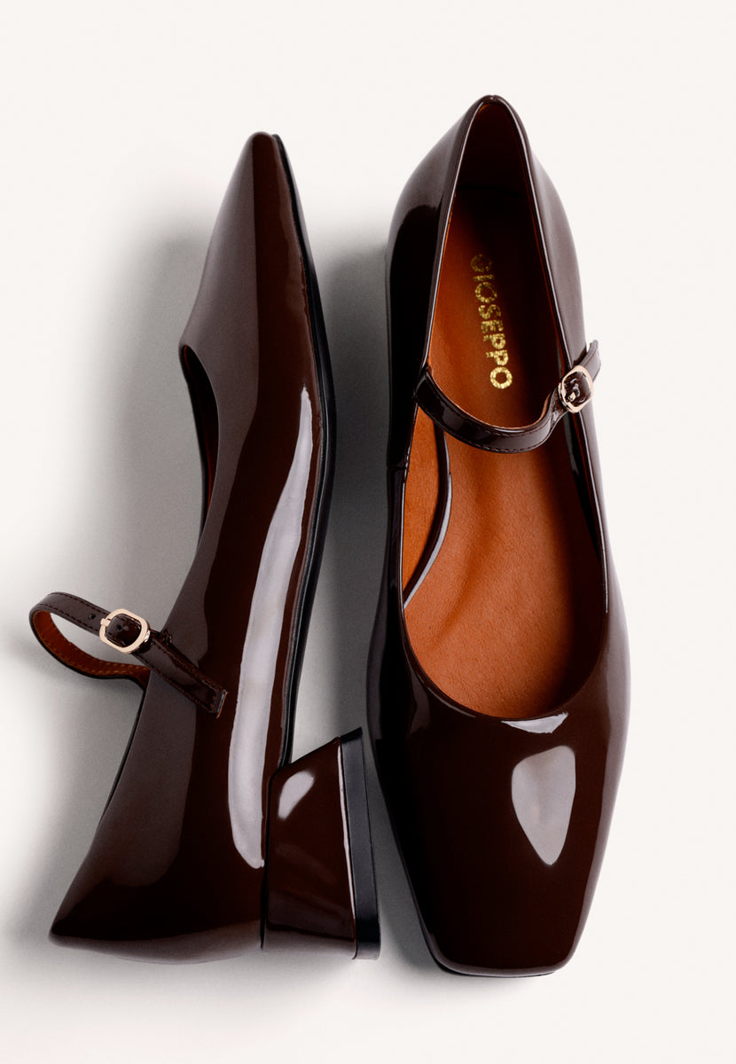 ZAPATOS MARRÓN MARY-JANE EFECTO CHAROL