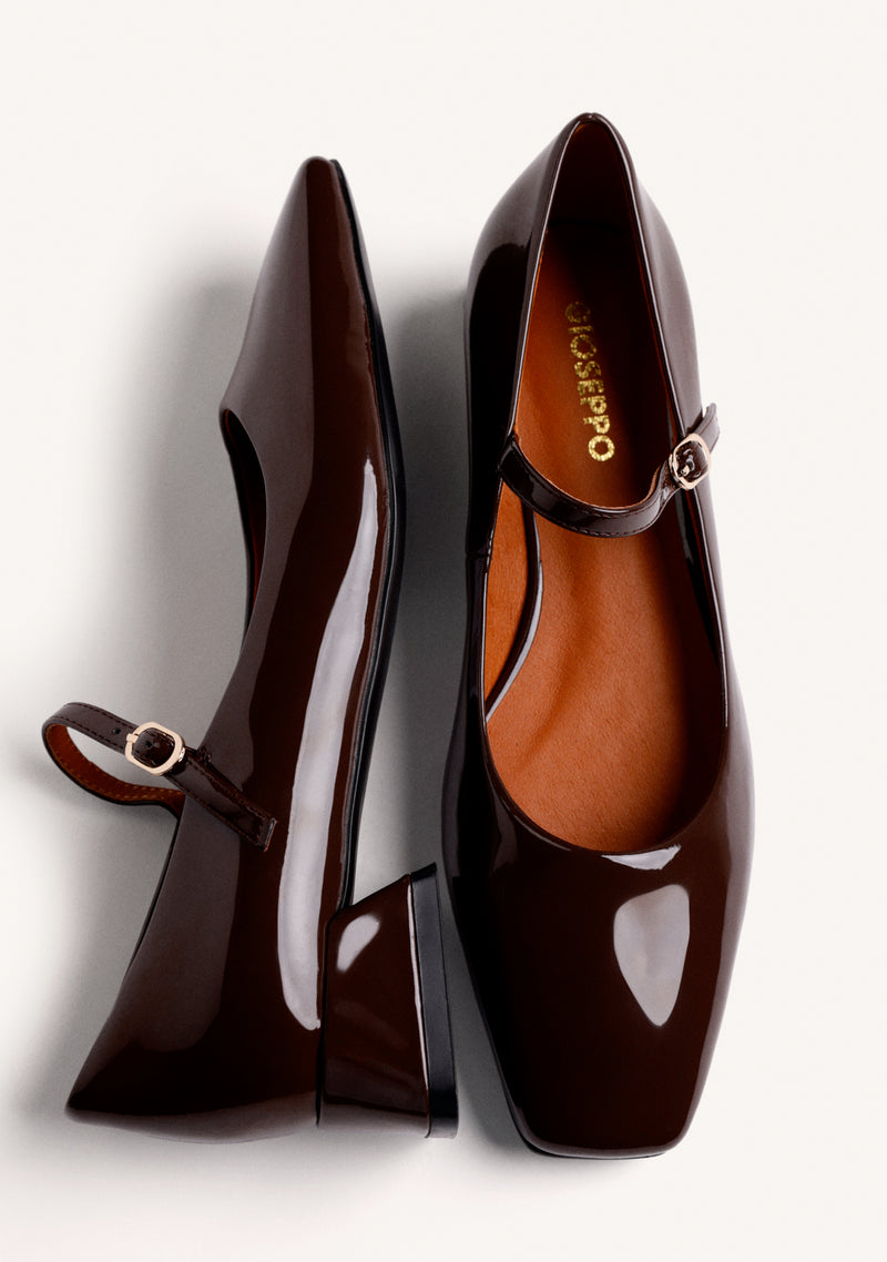 ZAPATOS MARRONES MARY-JANE EFECTO CHAROL