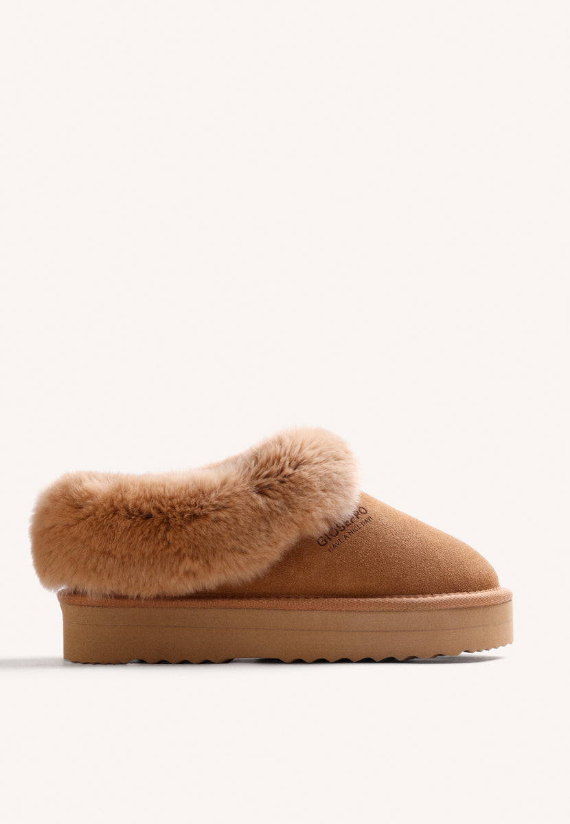 BROWN LEATHER CLOGS