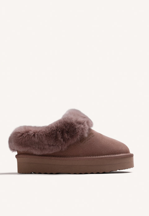 TAUPE LEATHER CLOGS