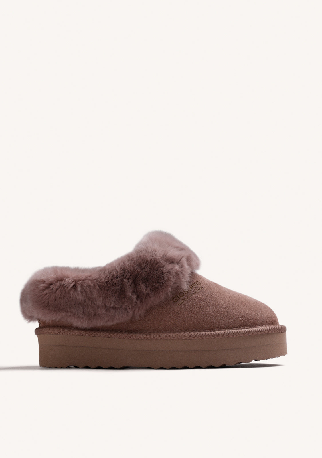 ZOCOLI TAUPE IN PELLE