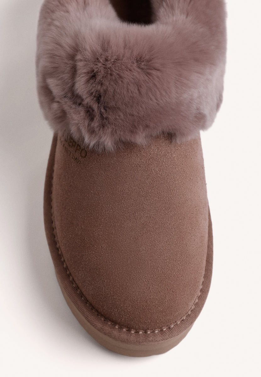 TAUPE LEATHER CLOGS