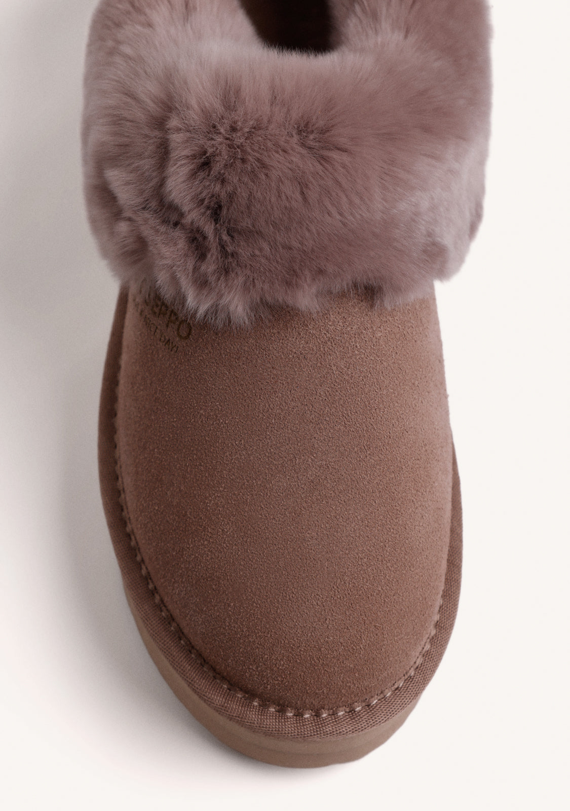 ZOCOLI TAUPE IN PELLE