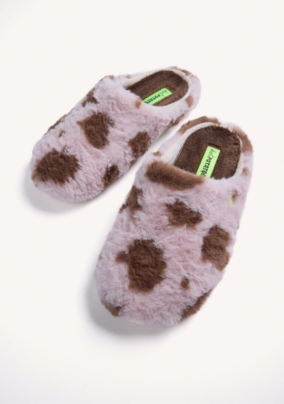 ANIMAL PRINT FUR HOUSE SLIPPERS