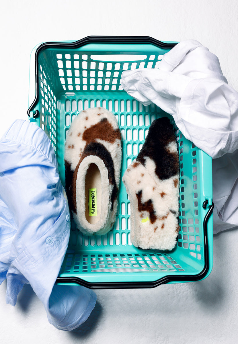 CHAUSSURES D'INTÉRIEUR MONTANTES IMPRIMÉ ANIMAL EN FOURRURE