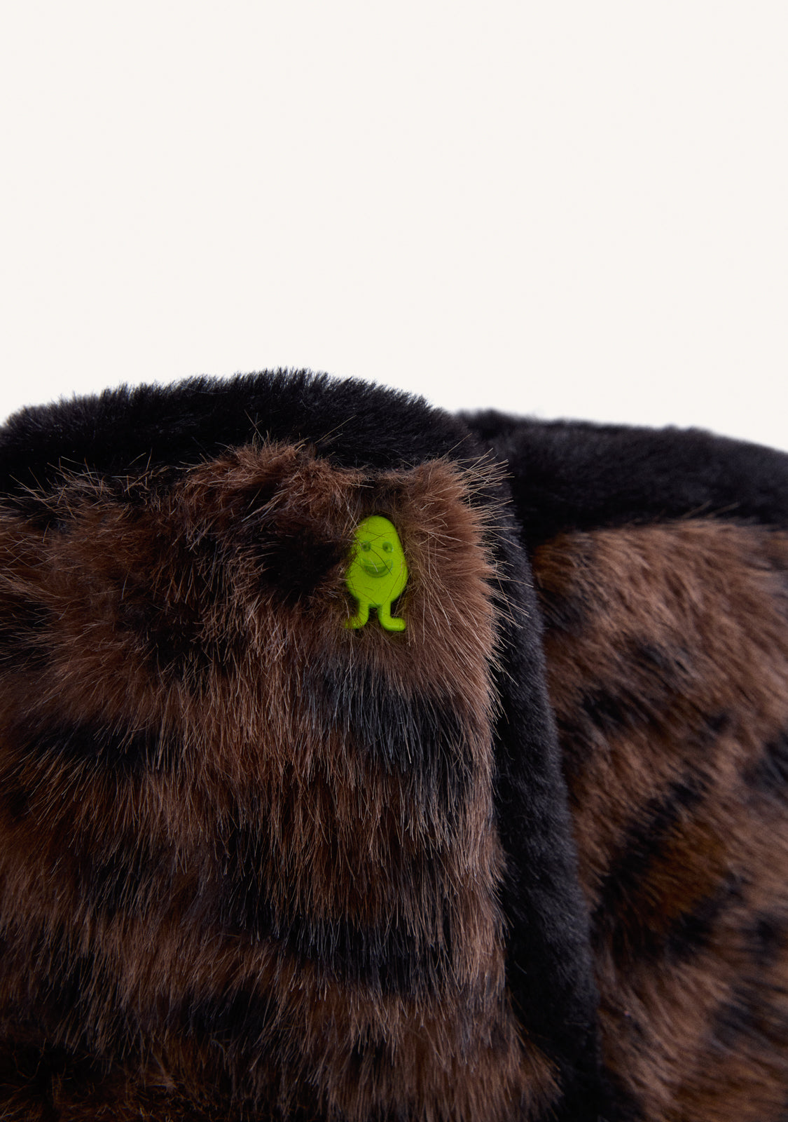 HIGH-TOP ANIMAL PRINT FUR HOUSE SLIPPERS