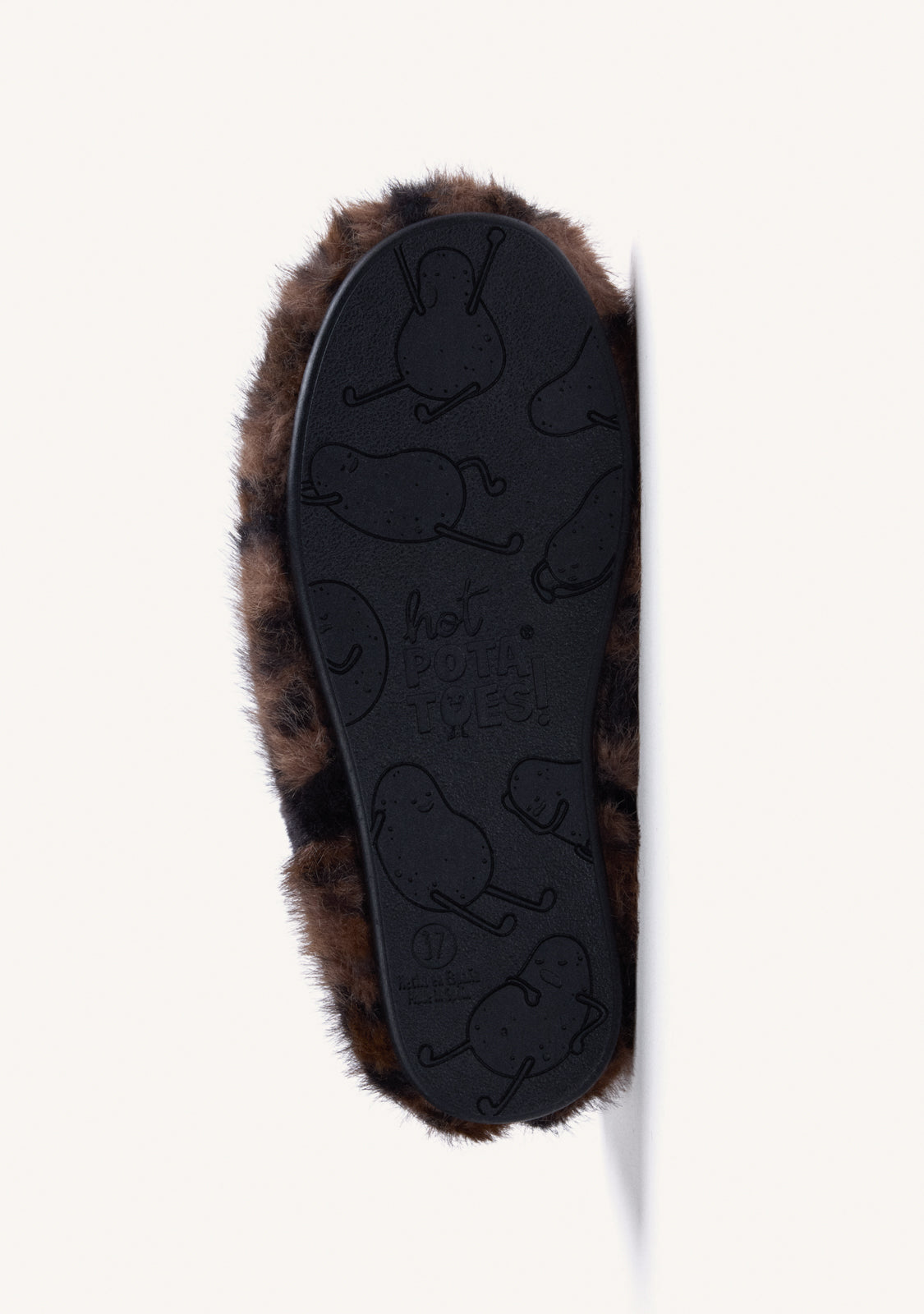 HIGH-TOP ANIMAL PRINT FUR HOUSE SLIPPERS
