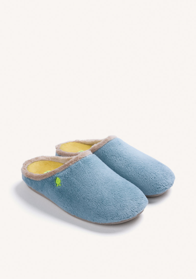 ZAPATILLAS DE CASA AZUL PELO