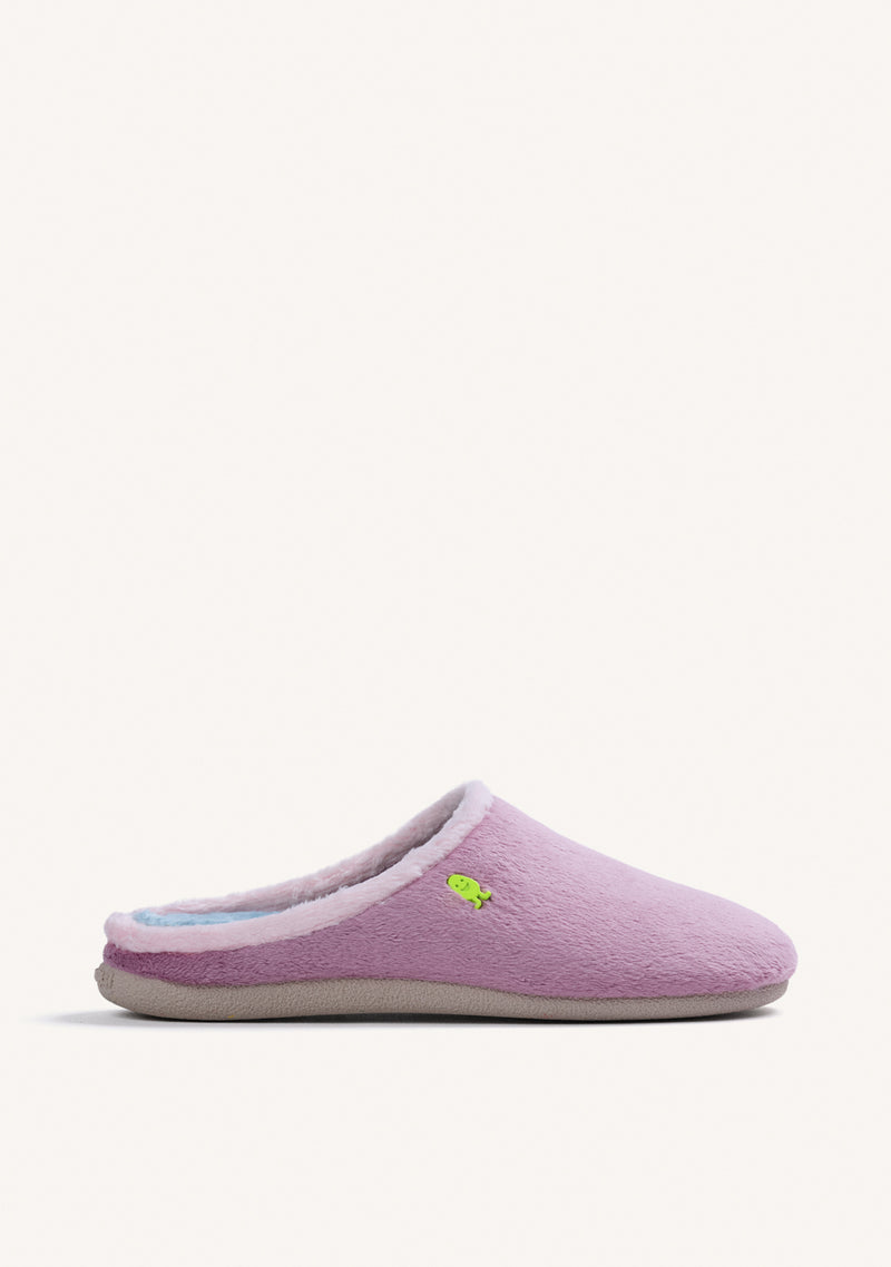 PANTUFAS DE CASA ROSAS DE PELO