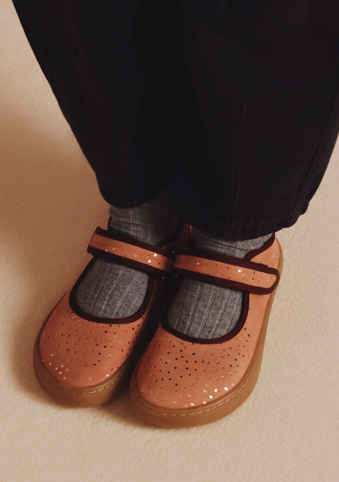 BALLERINES BAREFOOT CUIR FERMETURE RÉGLABLE