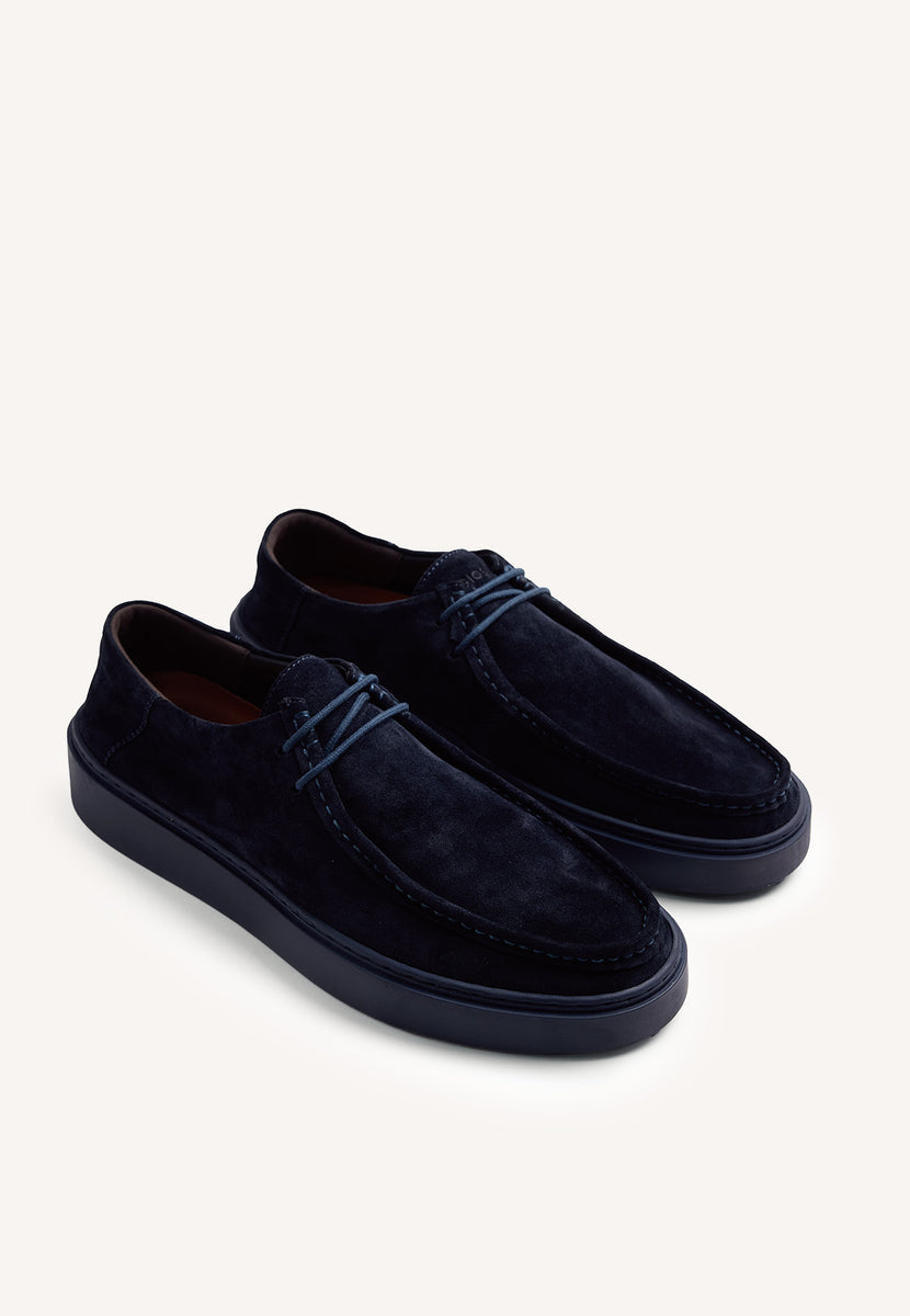 BLUE WALLABEE LEATHER SHOES