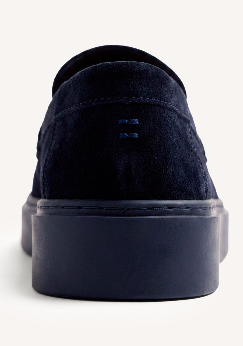 MOCASSINS WALLABEE AZUIS EM COURO