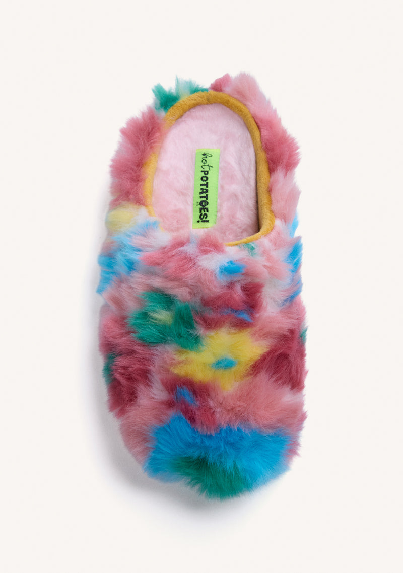PINK FUR HOUSE SLIPPERS