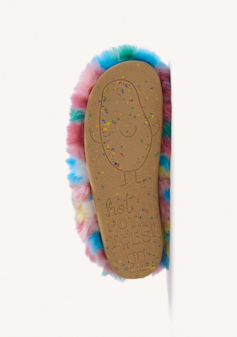 PINK FUR HOUSE SLIPPERS