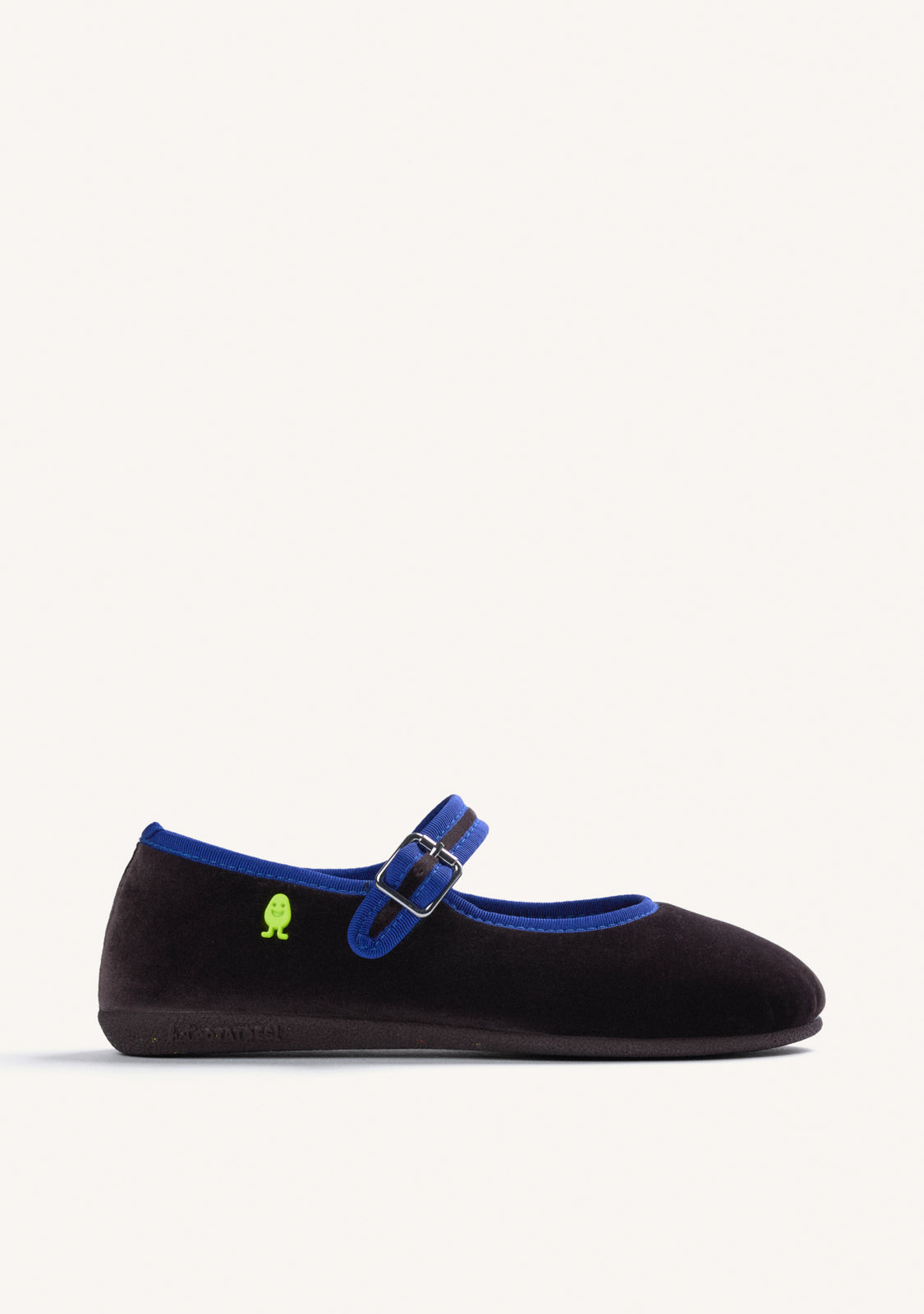 BROWN VELVET MARY-JANE STYLE HOUSE SLIPPERS