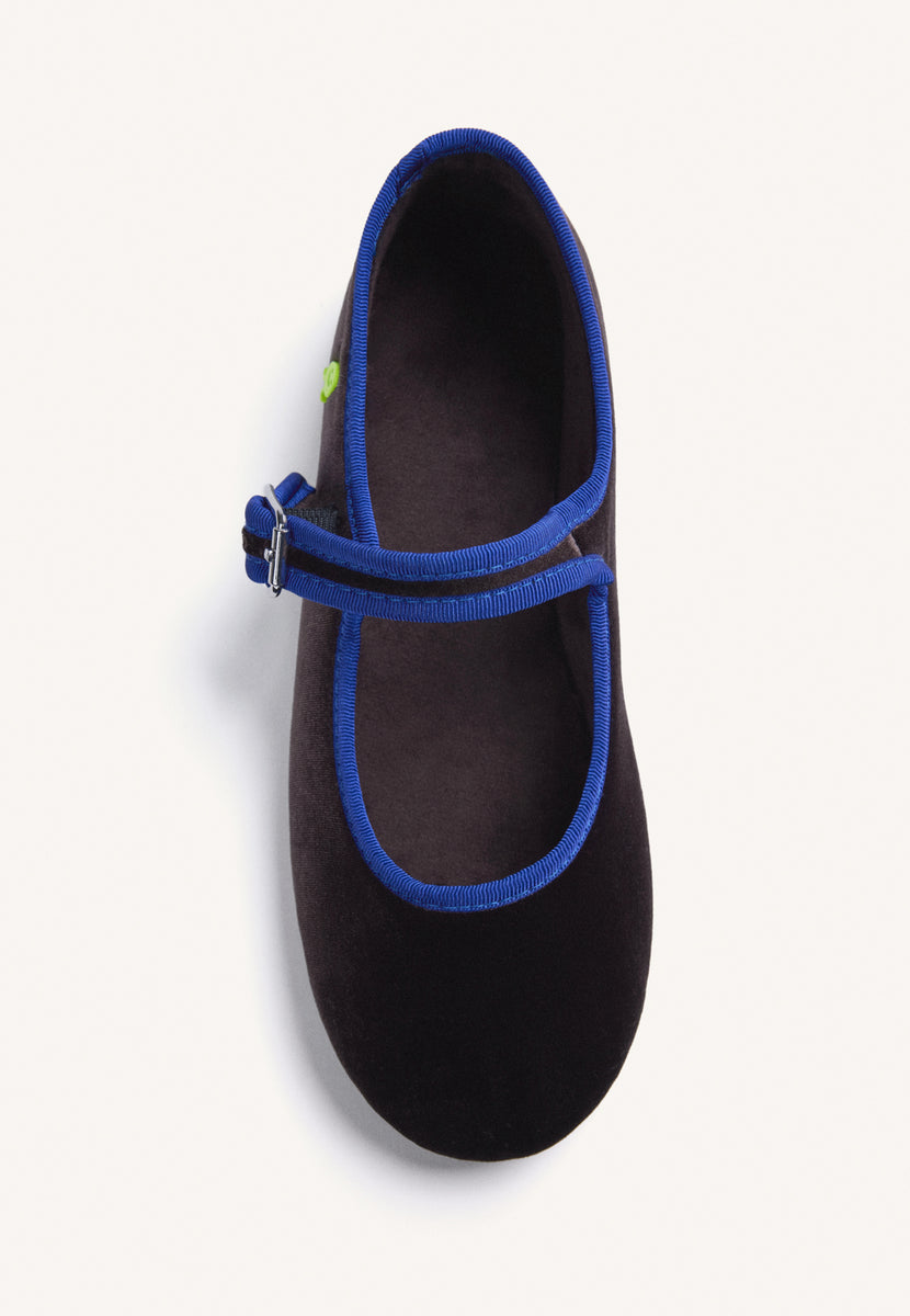 PANTOFOLE MARRONI TIPO BALLERINE IN VELLUTO
