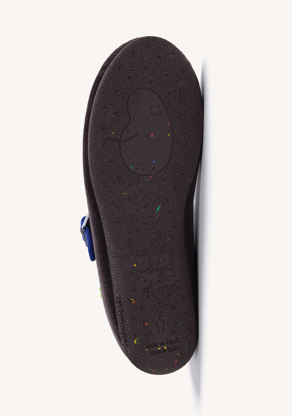 BROWN VELVET MARY-JANE STYLE HOUSE SLIPPERS