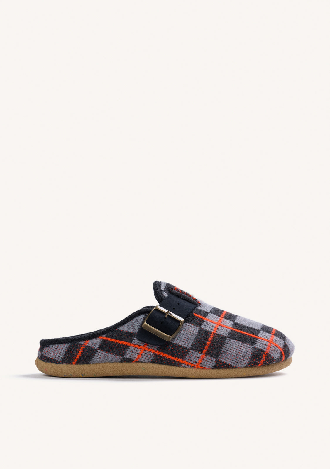 GREY HOUSE SLIPPERS CLOG-STYLE WITH FUR