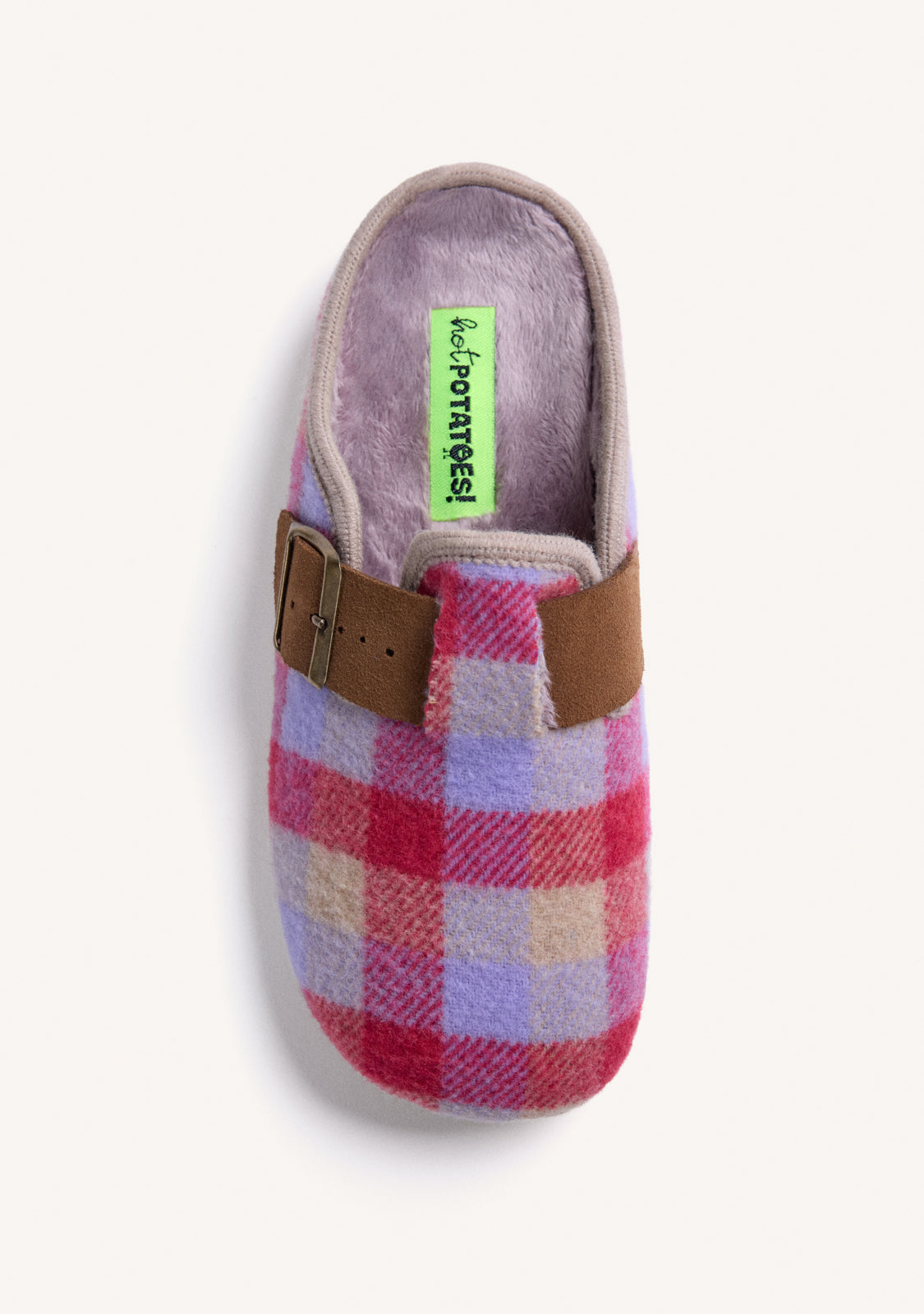 MALVA HOUSE SLIPPERS CLOG STYLE WITH CHECKERED PATTERN