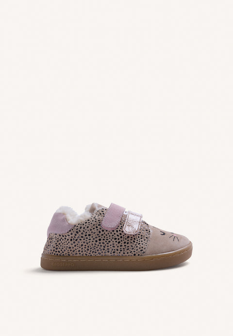 SATIN AND LEATHER BAREFOOT SNEAKERS WITH ANIMAL PRINT