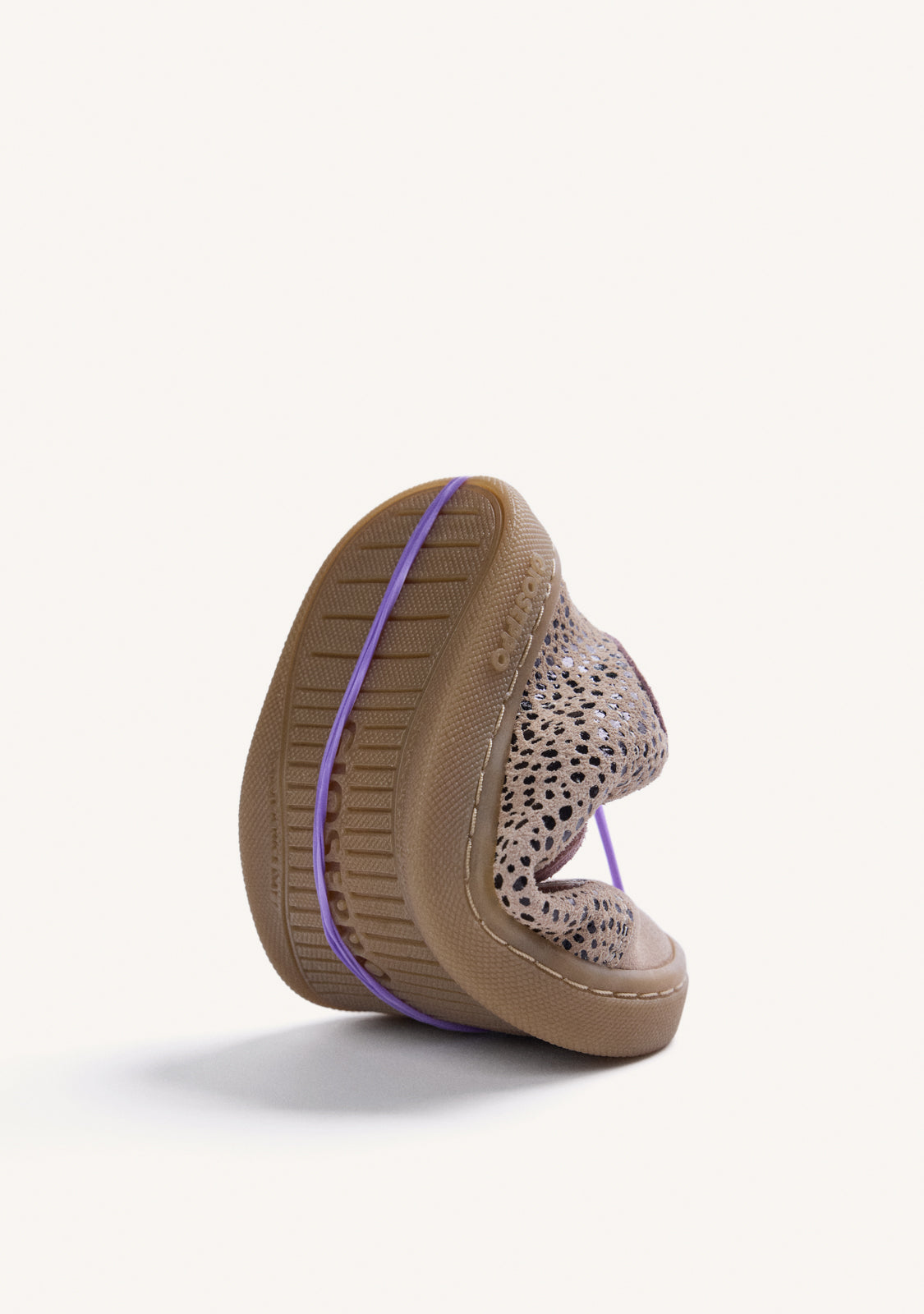 SATIN AND LEATHER BAREFOOT SNEAKERS WITH ANIMAL PRINT