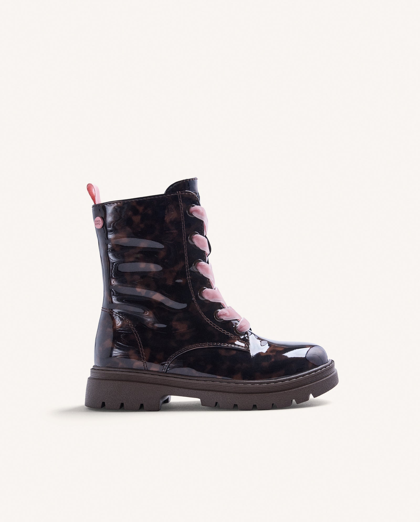 BROWN LACE-UP BOOTS