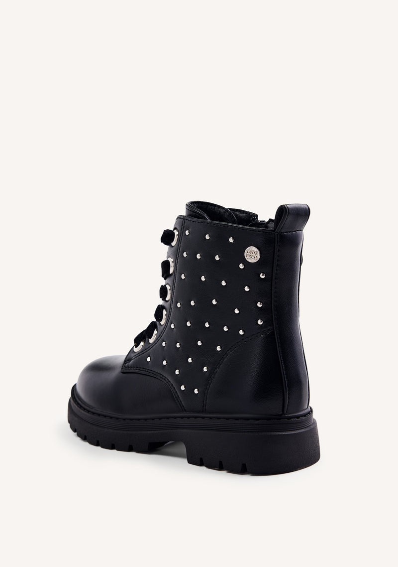 STUDDED AND LACED BOOTS
