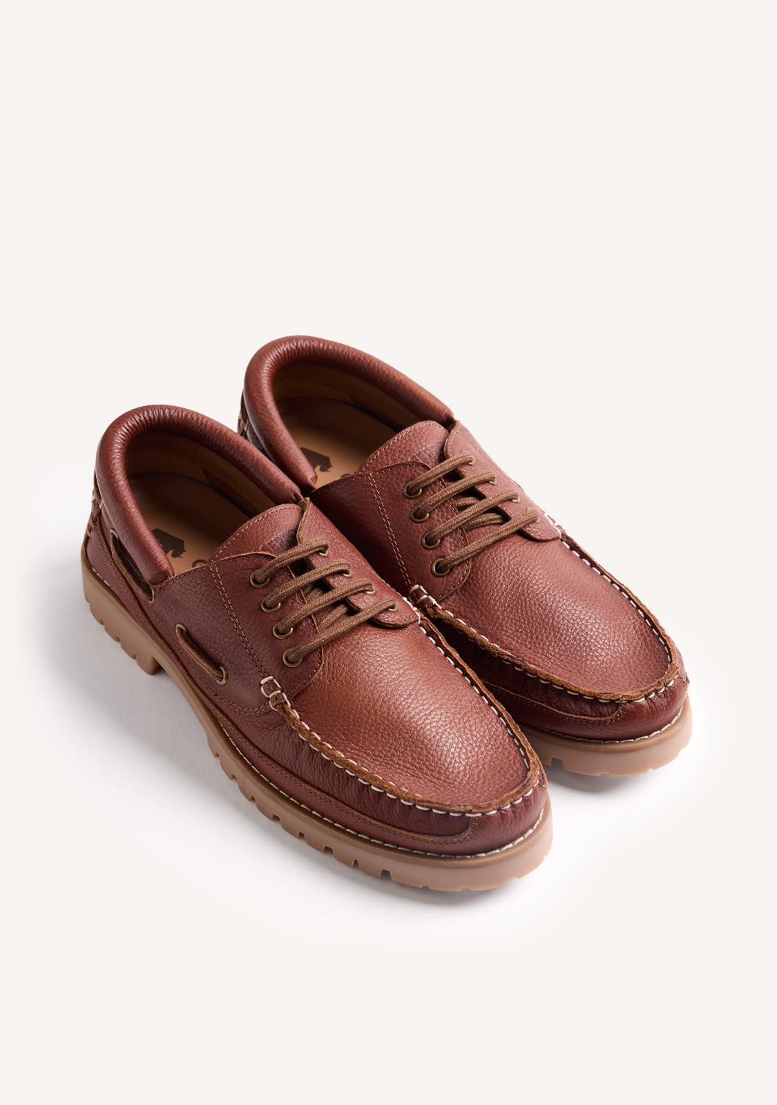 MOCASSINI NAUTICI MARRONI IN PELLE