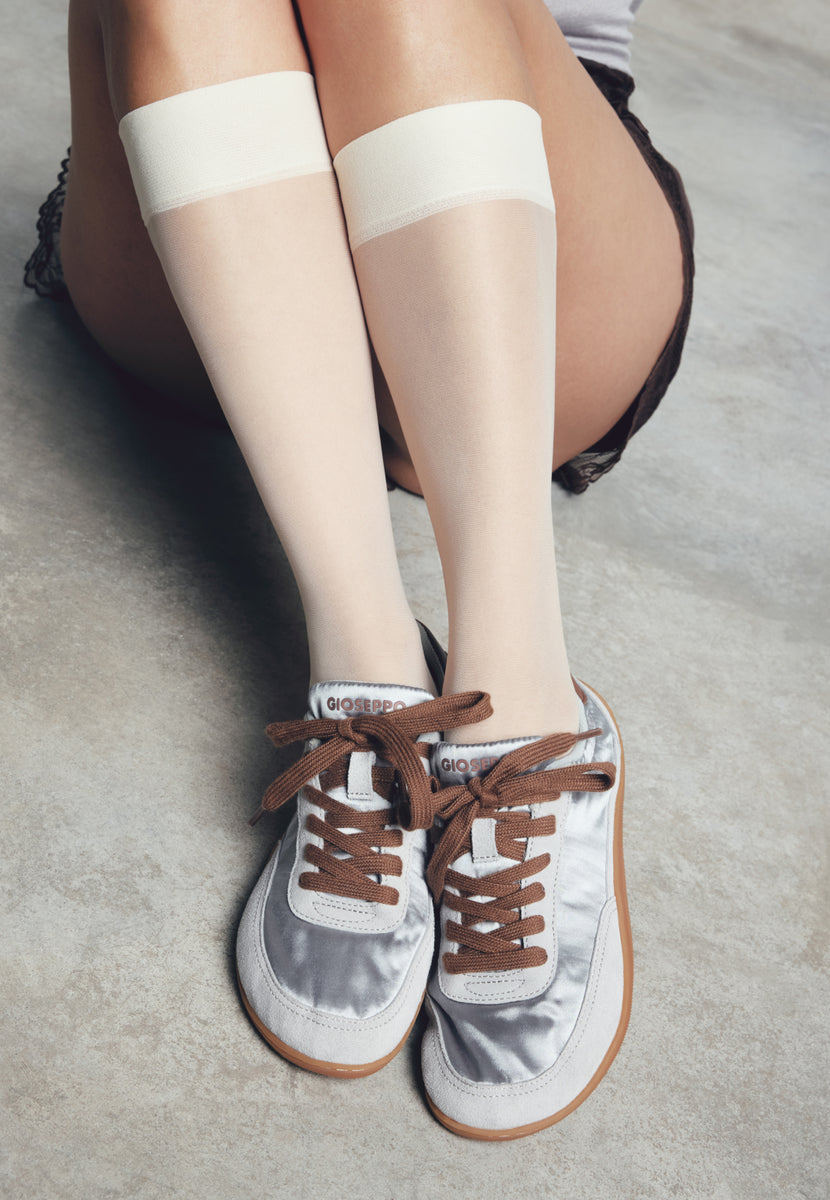 BLUE LEATHER BAREFOOT SNEAKERS