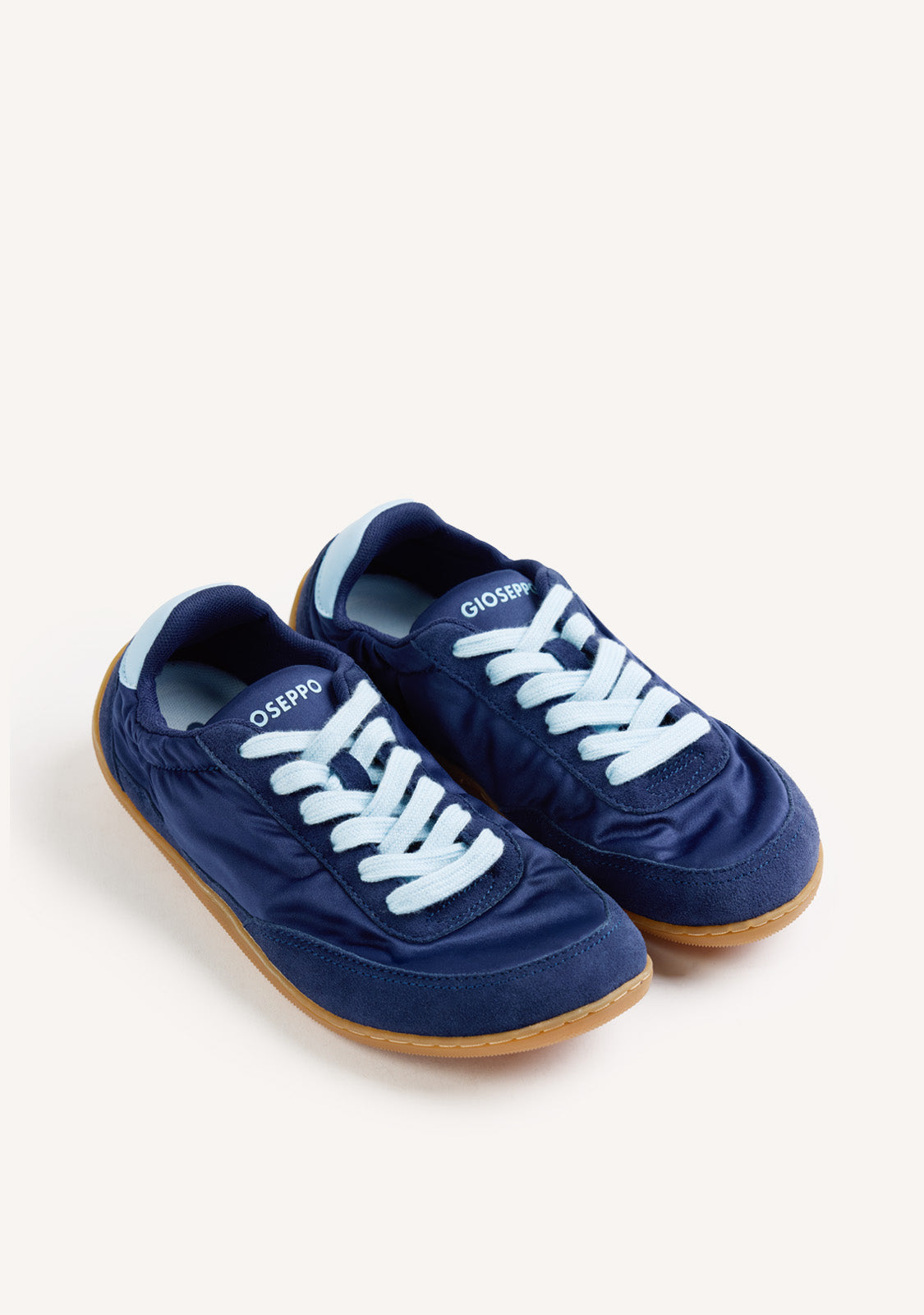 NAVY BLUE BAREFOOT LEATHER SNEAKERS