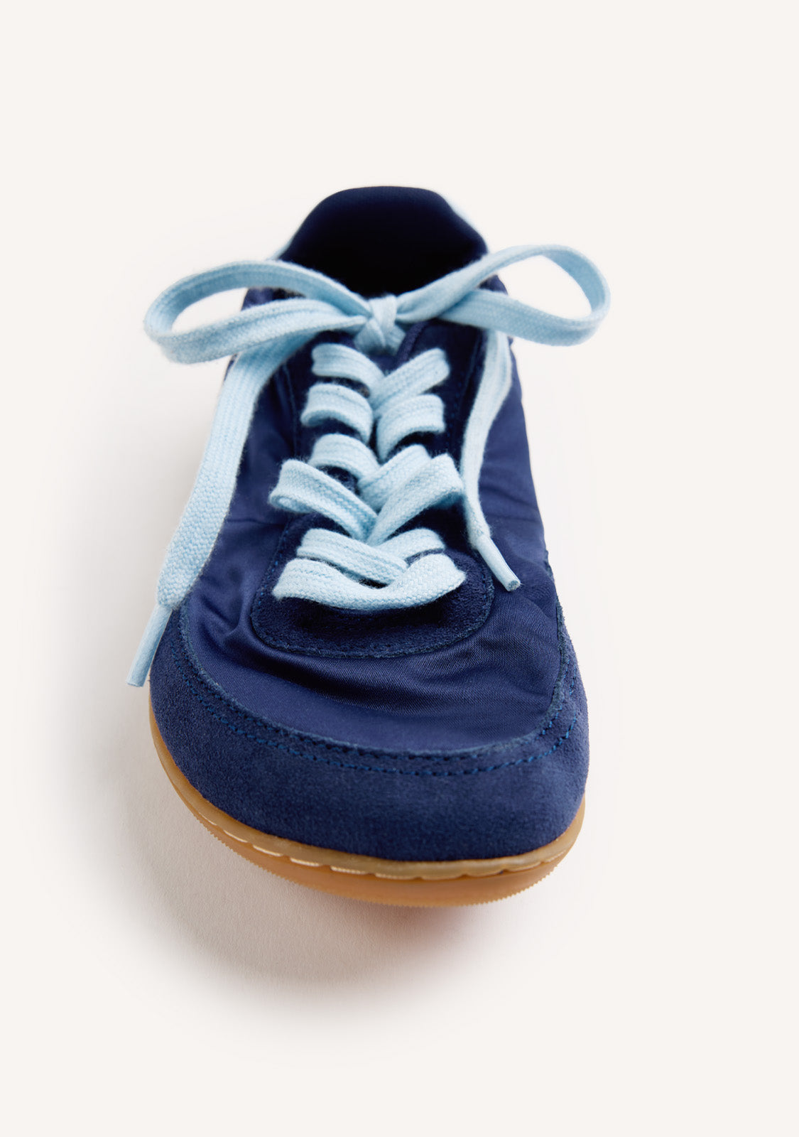 NAVY BLUE BAREFOOT LEATHER SNEAKERS