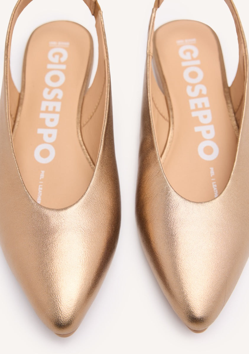 BAILARINAS DESTALONADAS DE PIEL COLOR BRONCE PARA MUJER