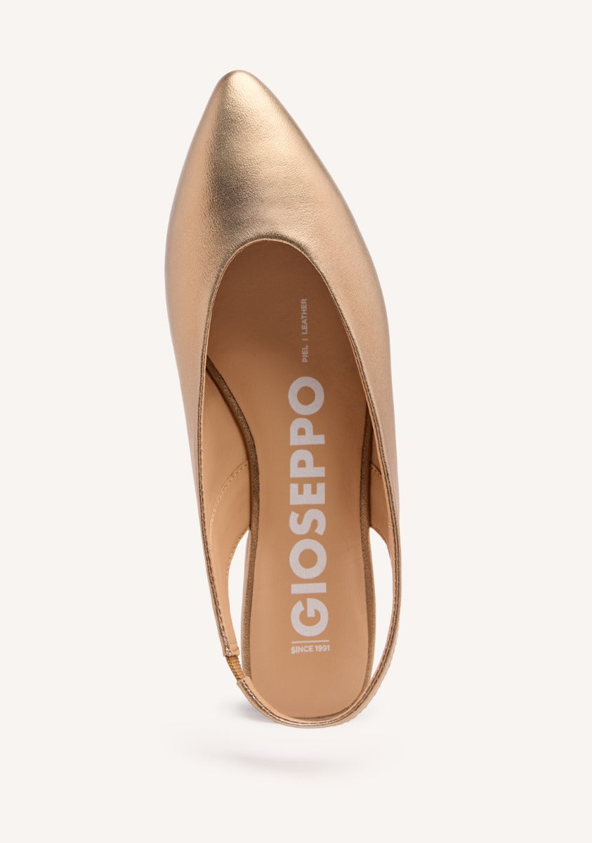 BAILARINAS DESTALONADAS DE PIEL COLOR BRONCE PARA MUJER