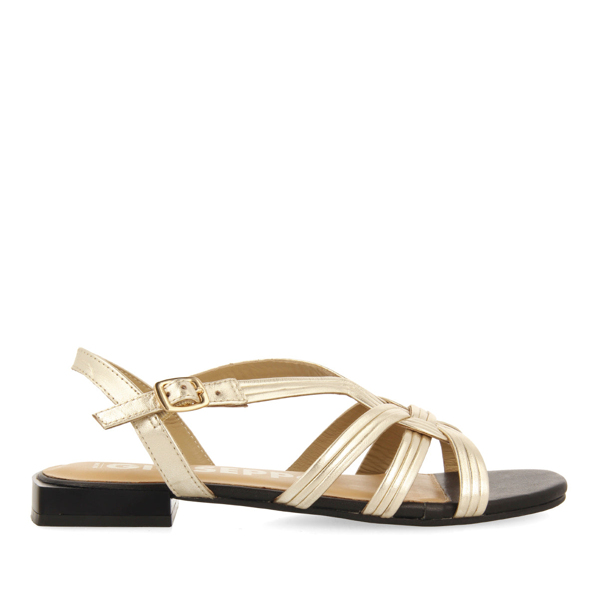 WOMEN'S GOLD LEATHER SANDALS