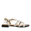 SANDALIAS PLATEADAS DE PIEL PARA MUJER